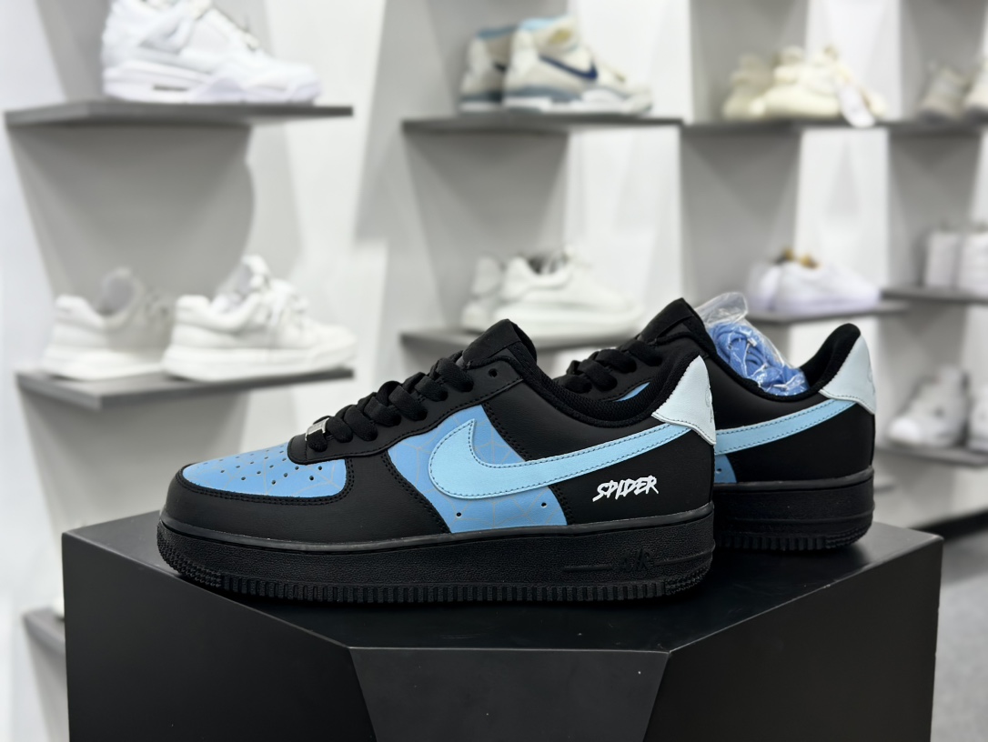 耐克Nike Air Force 1’07 Low”Whit Midnight Navy”空军一号板鞋“皮革黑蓝钩子”CW2288-020