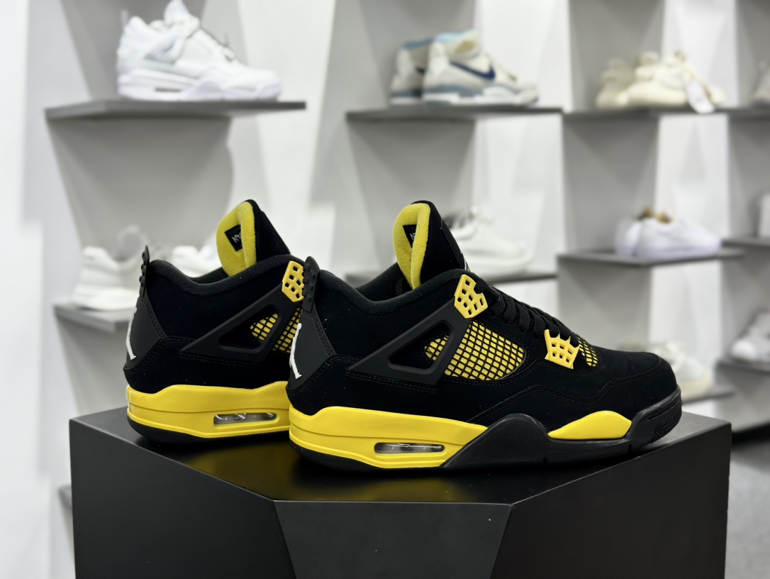 耐克Nike Air Jordan 4 Retro”Black Cat”AJ4代中帮篮球鞋“黑黄雷公”DH6927-017