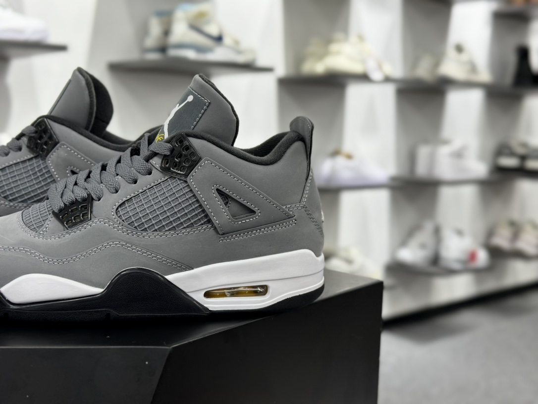 耐克Nike Air Jordan 4 Retro”Black Cat”AJ4代中帮篮球鞋“酷灰灰老鼠加绒版”308497-007
