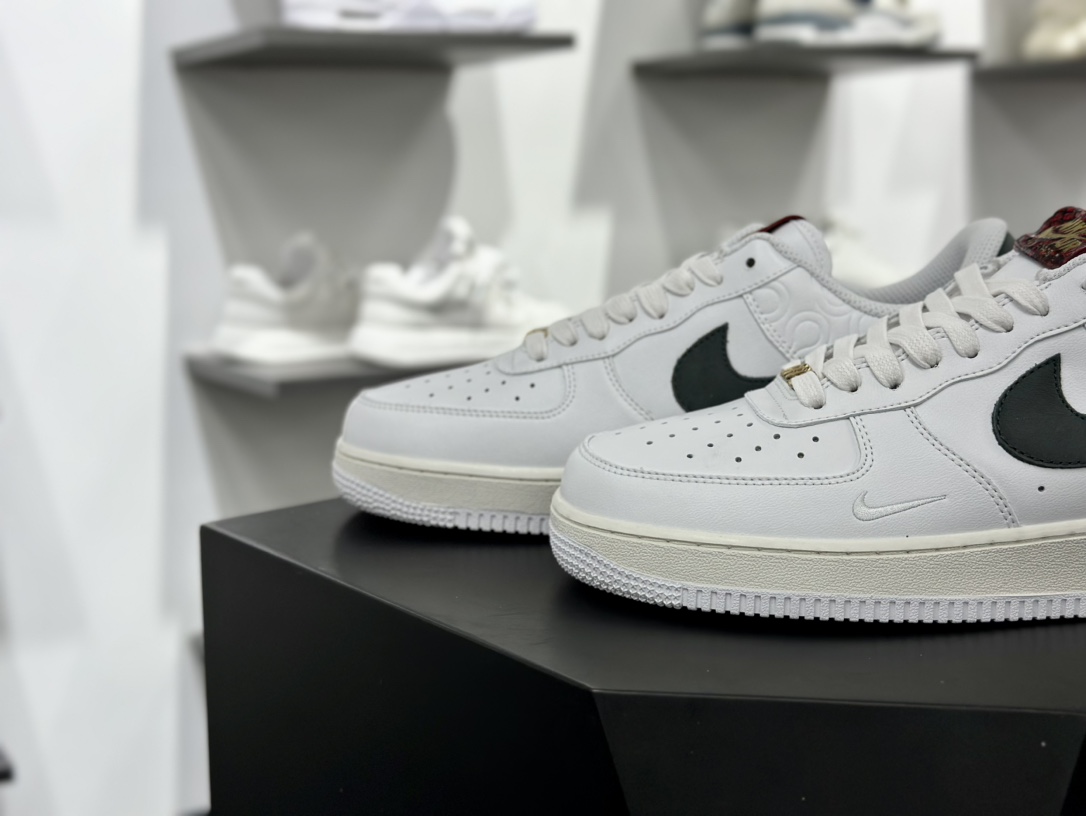 Nike Air Force 1’07 Low”Whit Midnight Navy”空军一号系列经典低帮板鞋“皮革白黑钩子”HV5979-130