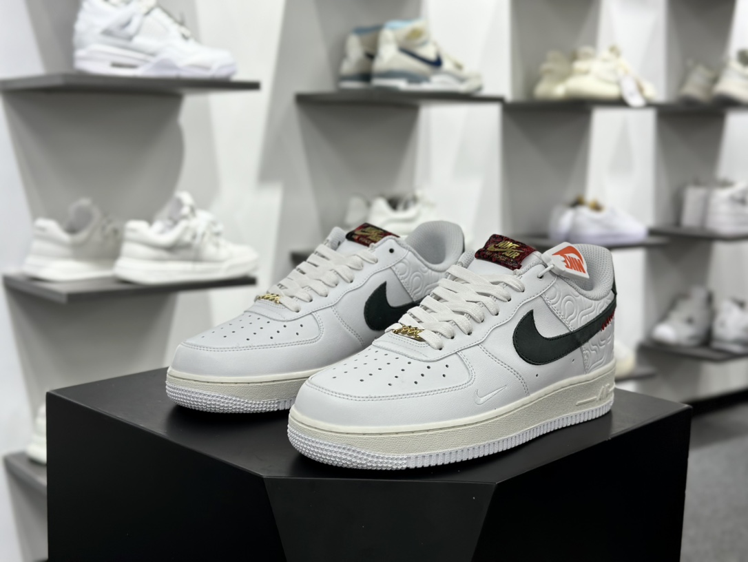 Nike Air Force 1’07 Low”Whit Midnight Navy”空军一号系列经典低帮板鞋“皮革白黑钩子”HV5979-130