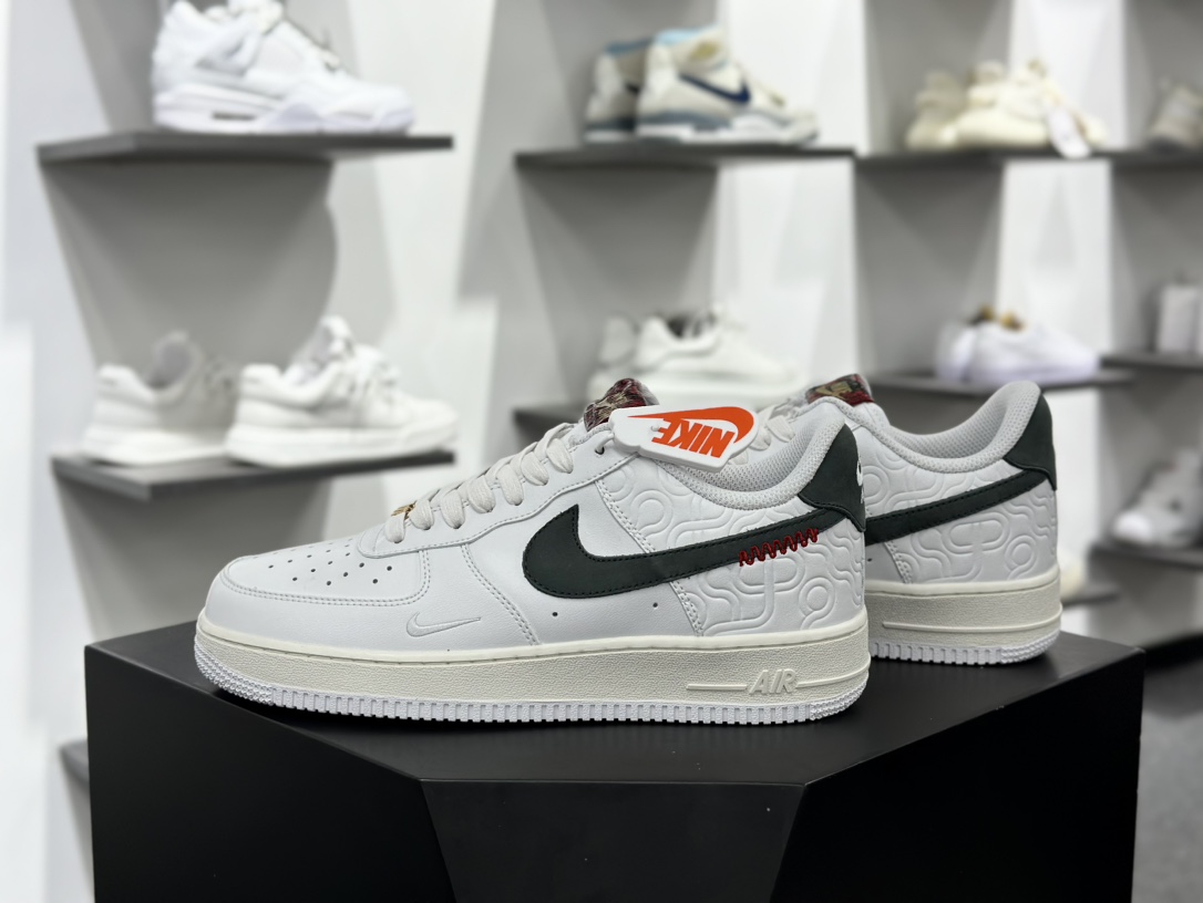 Nike Air Force 1’07 Low”Whit Midnight Navy”空军一号系列经典低帮板鞋“皮革白黑钩子”HV5979-130