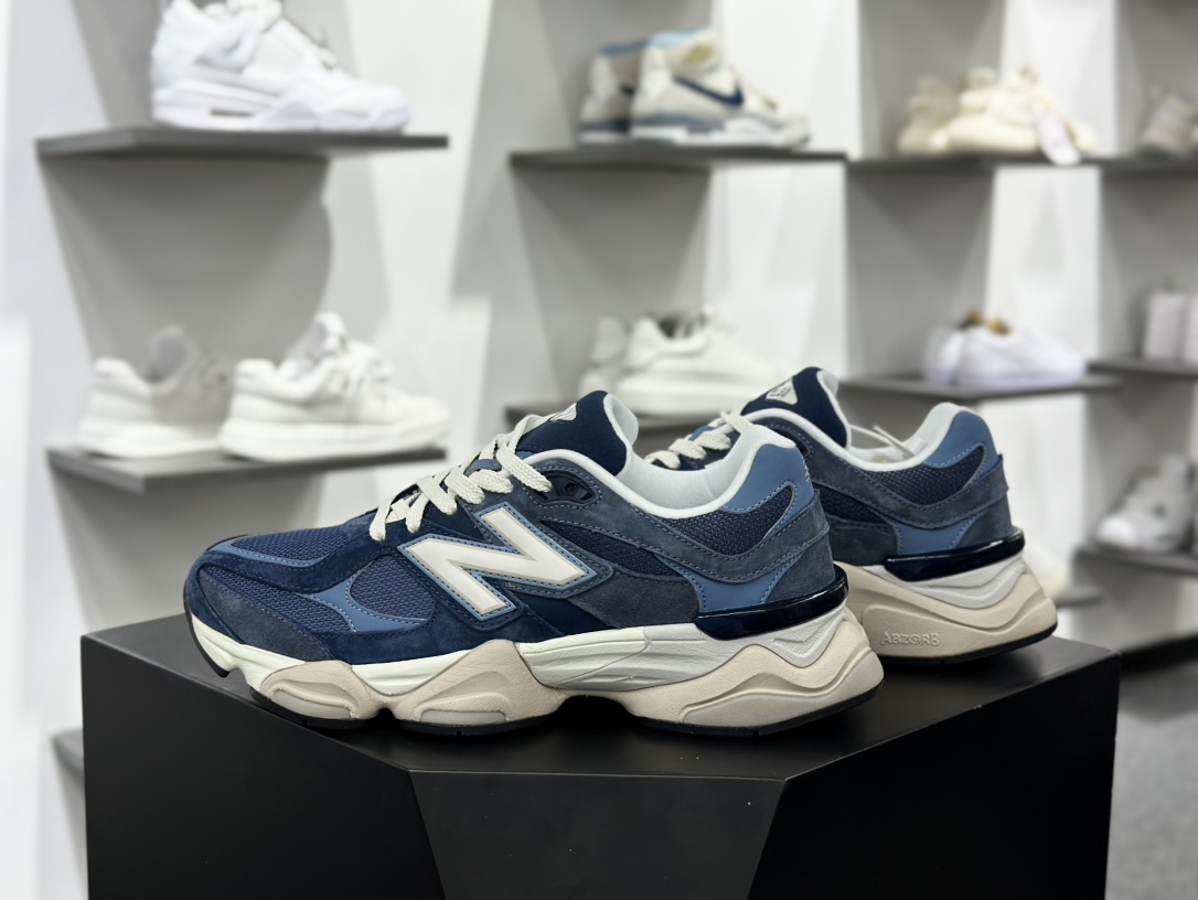 新百伦New Balance 9060”Vintage Indigo”系列复古跑步鞋“做旧靛蓝”U9060EEF