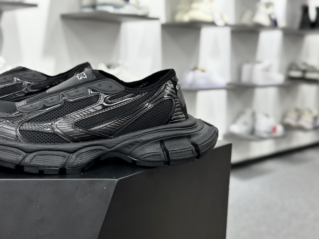 巴黎世家BALENCIAGA 3XL Slip-On Sneakers 3+系列低帮慢跑鞋“网织玫瑰粉”798531 W3XSO 1000