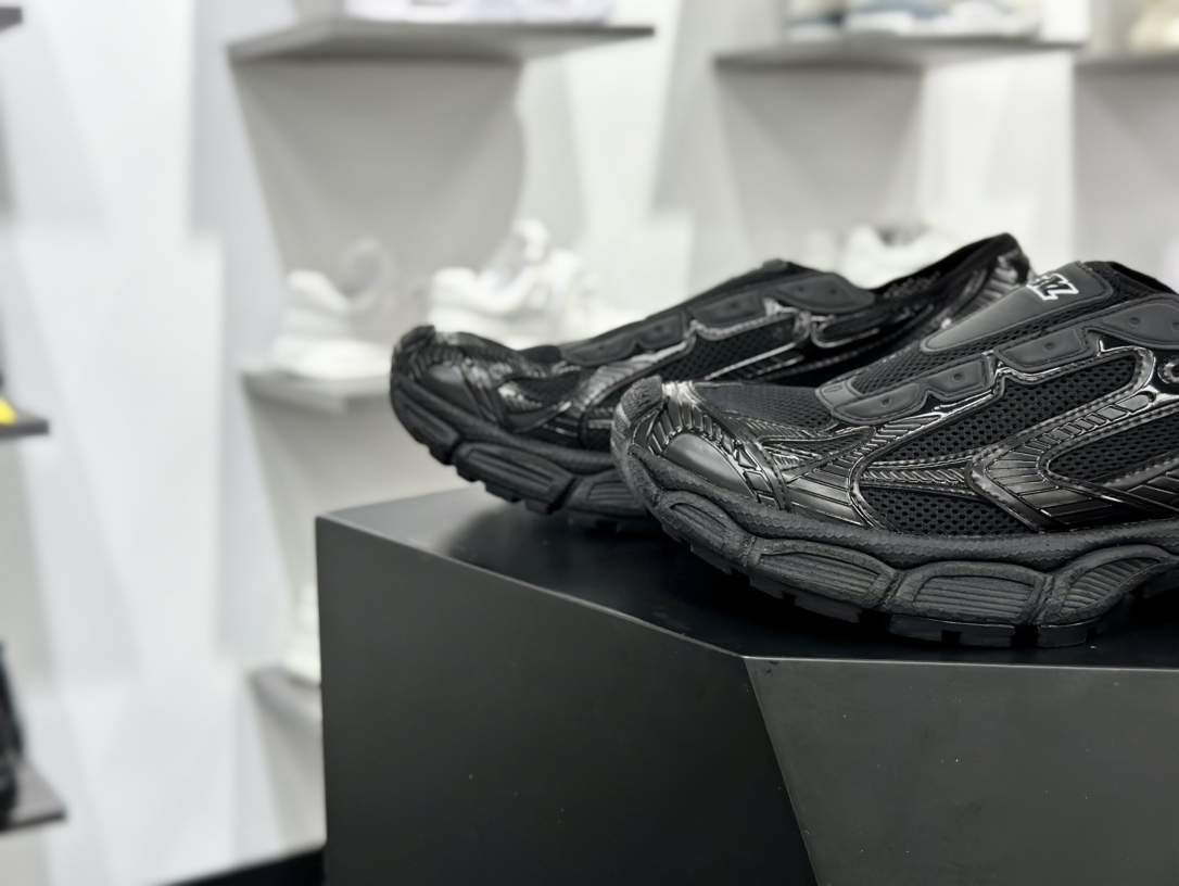 巴黎世家BALENCIAGA 3XL Slip-On Sneakers 3+系列低帮慢跑鞋“网织玫瑰粉”798531 W3XSO 1000