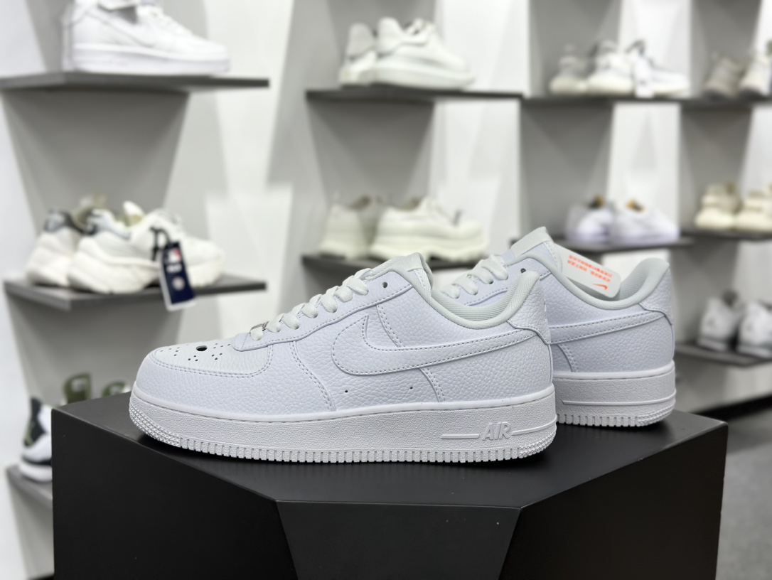 耐克Nike Air Force 1’07 Low”Jason Mask”空军一号板鞋“皮革白杰森面具”IB4025-100