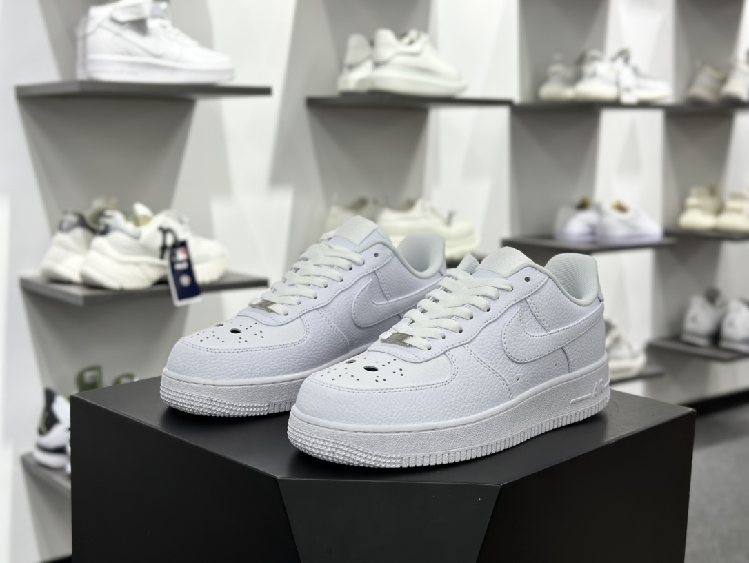 耐克Nike Air Force 1’07 Low”Jason Mask”空军一号板鞋“皮革白杰森面具”IB4025-100