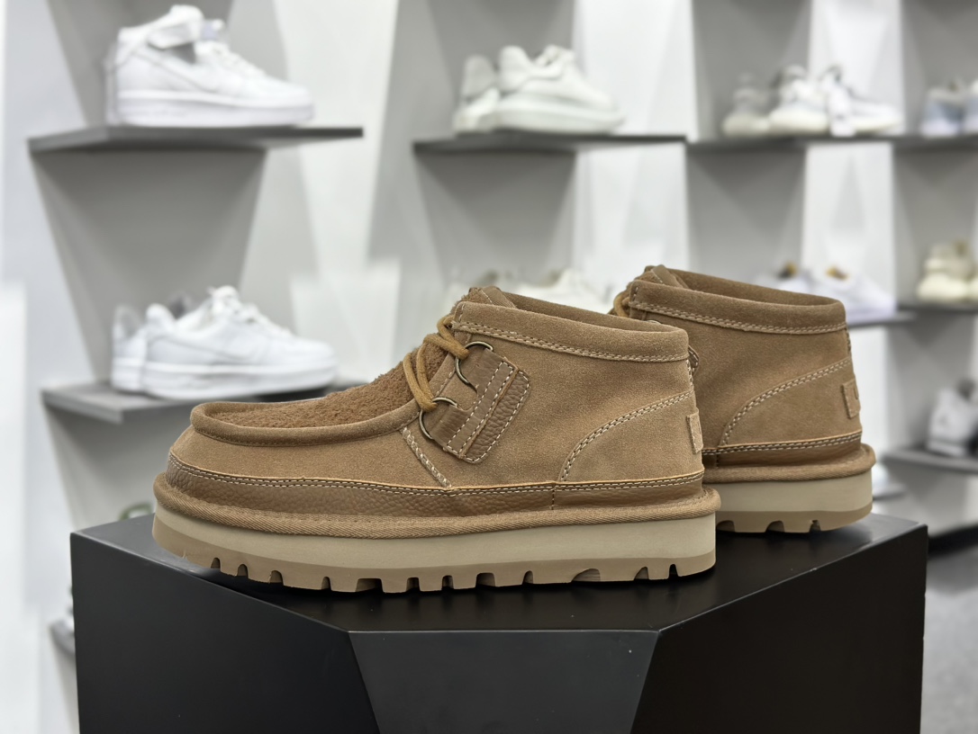 UGG Hayden UGG Moc 海登系列矮帮百搭百搭工装机车休闲马丁短靴“可可棕加绒”1158276-CHE