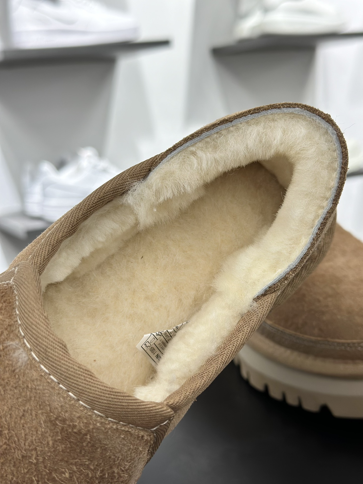 UGG Hayden Slip-On 海登系列低帮百搭一脚蹬舒适保暖可踩跟休闲便鞋“可可棕线加绒” 1158354-CHE