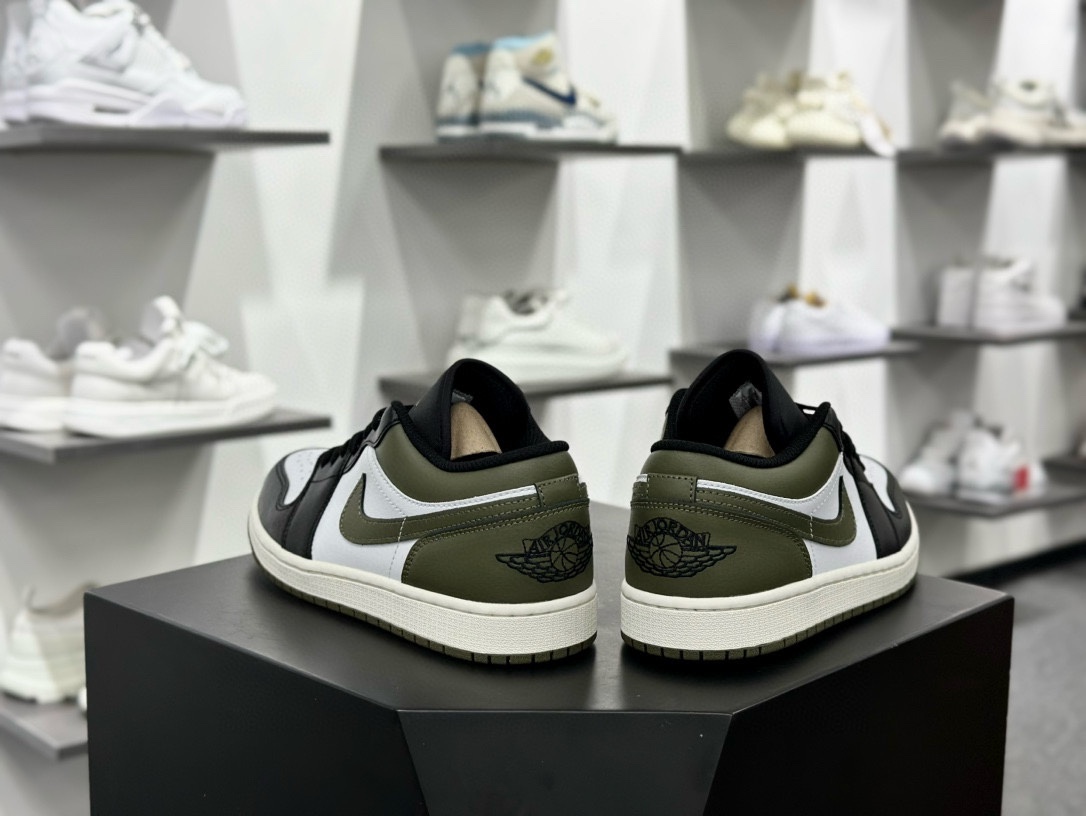 耐克Nike Air Jordan 1 Low”Midnight Navy Grey White”AJ1乔丹一代低帮篮球鞋“皮革海军蓝白灰” 553558-092