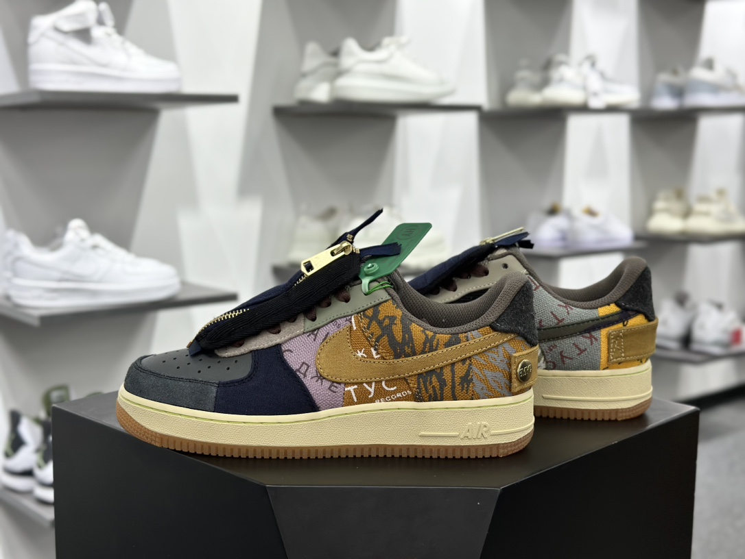 Nike Air Force 1 Low 07 x Travis Scott Cactus Jack TS 拼接黄 CN2405-900