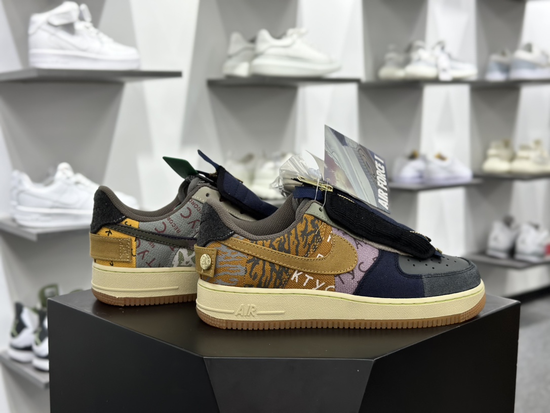 Nike Air Force 1 Low 07 x Travis Scott Cactus Jack TS 拼接黄 CN2405-900