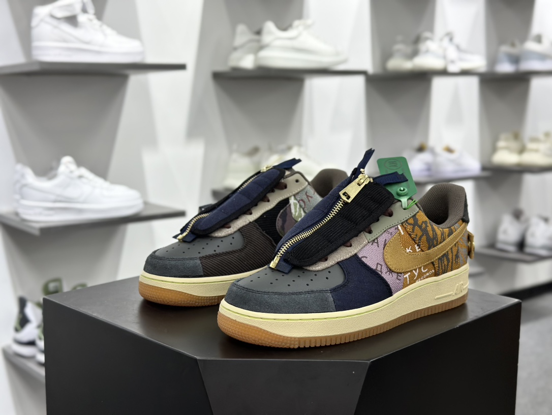 Nike Air Force 1 Low 07 x Travis Scott Cactus Jack TS 拼接黄 CN2405-900