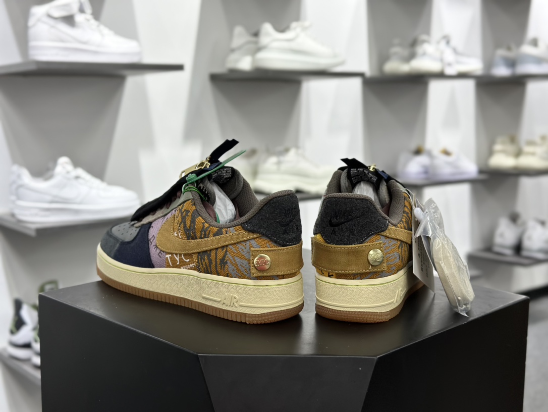 Nike Air Force 1 Low 07 x Travis Scott Cactus Jack TS 拼接黄 CN2405-900