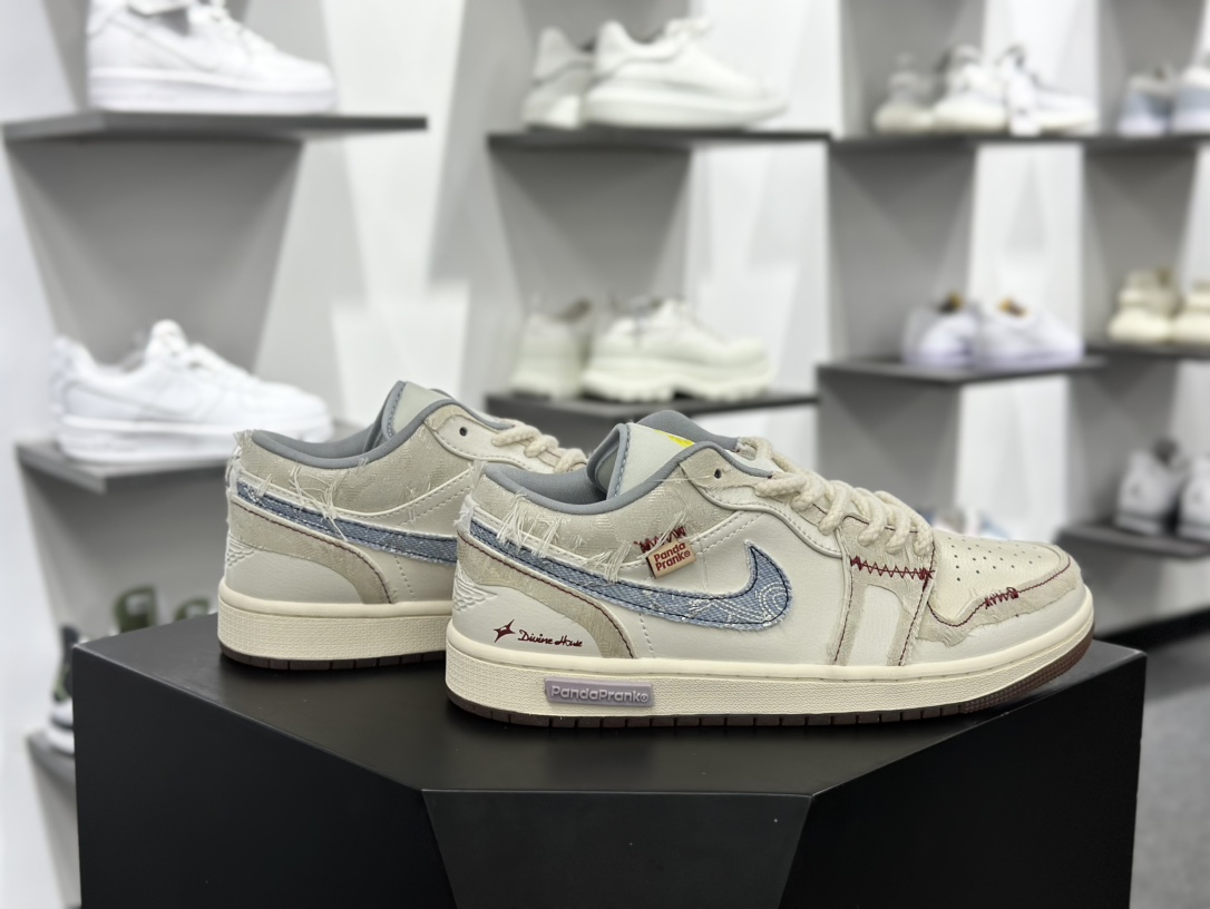 Air Jordan 1 Retro Low 熊猫恶作剧 引线牵梦 连理枝 米蓝 FZ5046-041