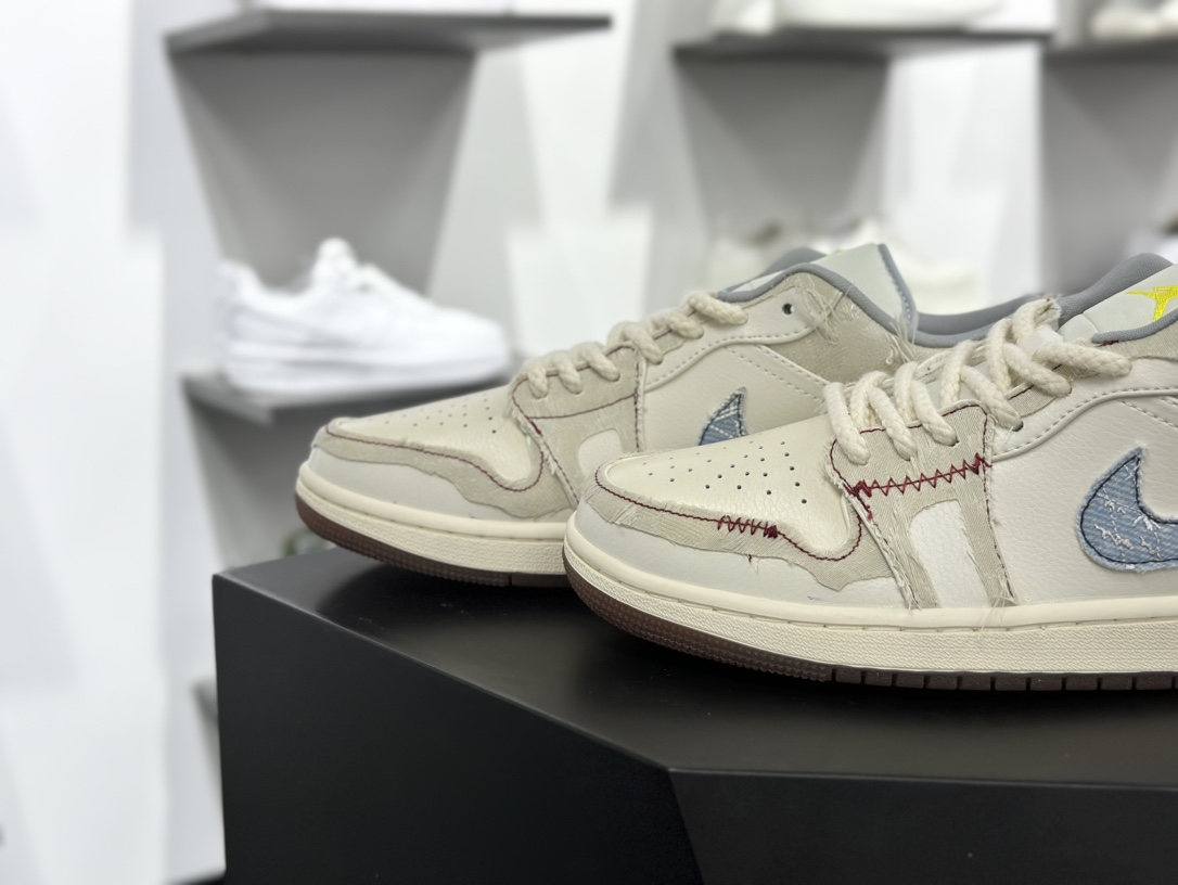 Air Jordan 1 Retro Low 熊猫恶作剧 引线牵梦 连理枝 米蓝 FZ5046-041