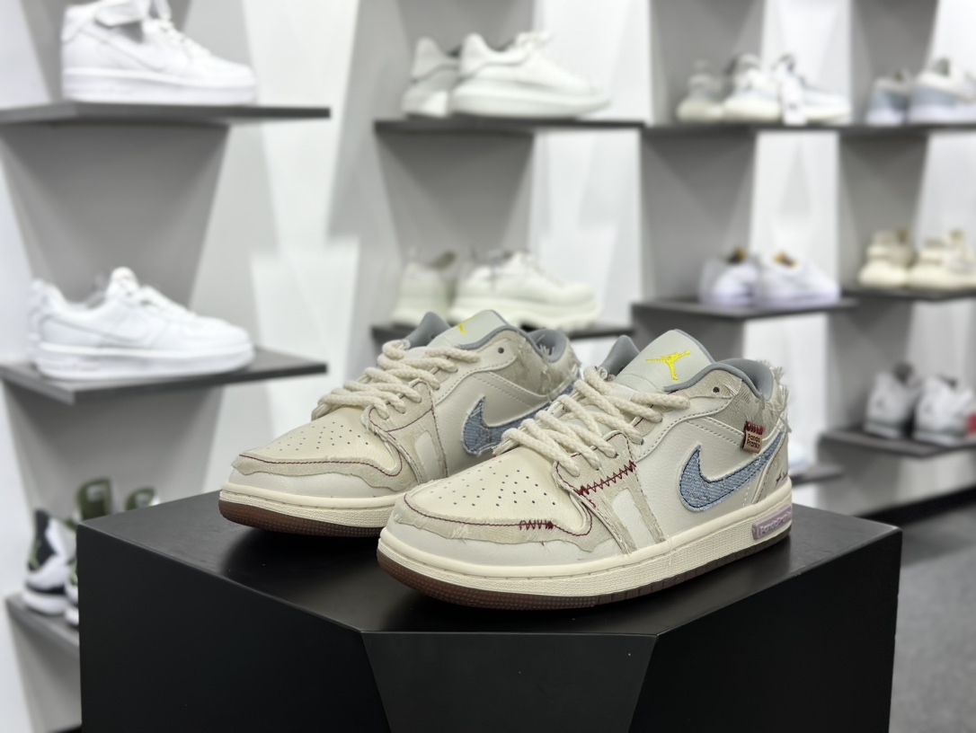 Air Jordan 1 Retro Low 熊猫恶作剧 引线牵梦 连理枝 米蓝 FZ5046-041