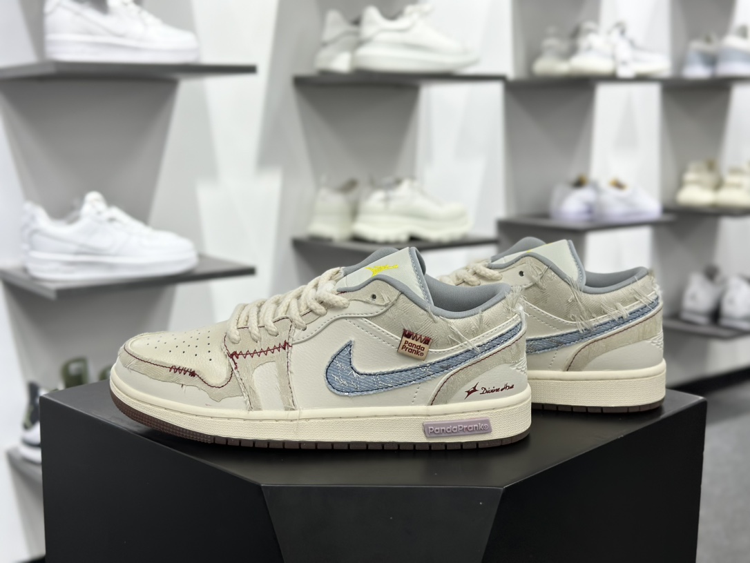 Air Jordan 1 Retro Low 熊猫恶作剧 引线牵梦 连理枝 米蓝 FZ5046-041