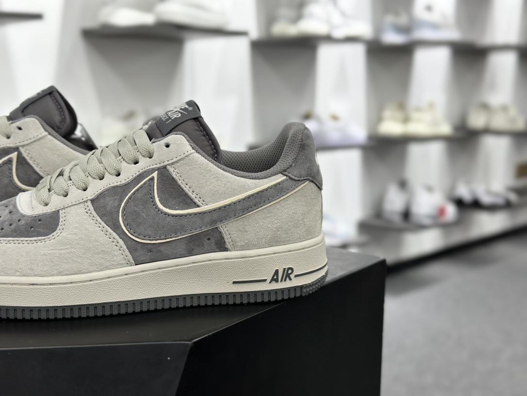 耐克Nike By You Air Force 1'07 Low Retro SP空军一号低帮经典运动板鞋“拼接麂皮灰深灰” XT7138-102