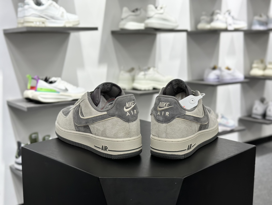 耐克Nike By You Air Force 1'07 Low Retro SP空军一号低帮经典运动板鞋“拼接麂皮灰深灰” XT7138-102