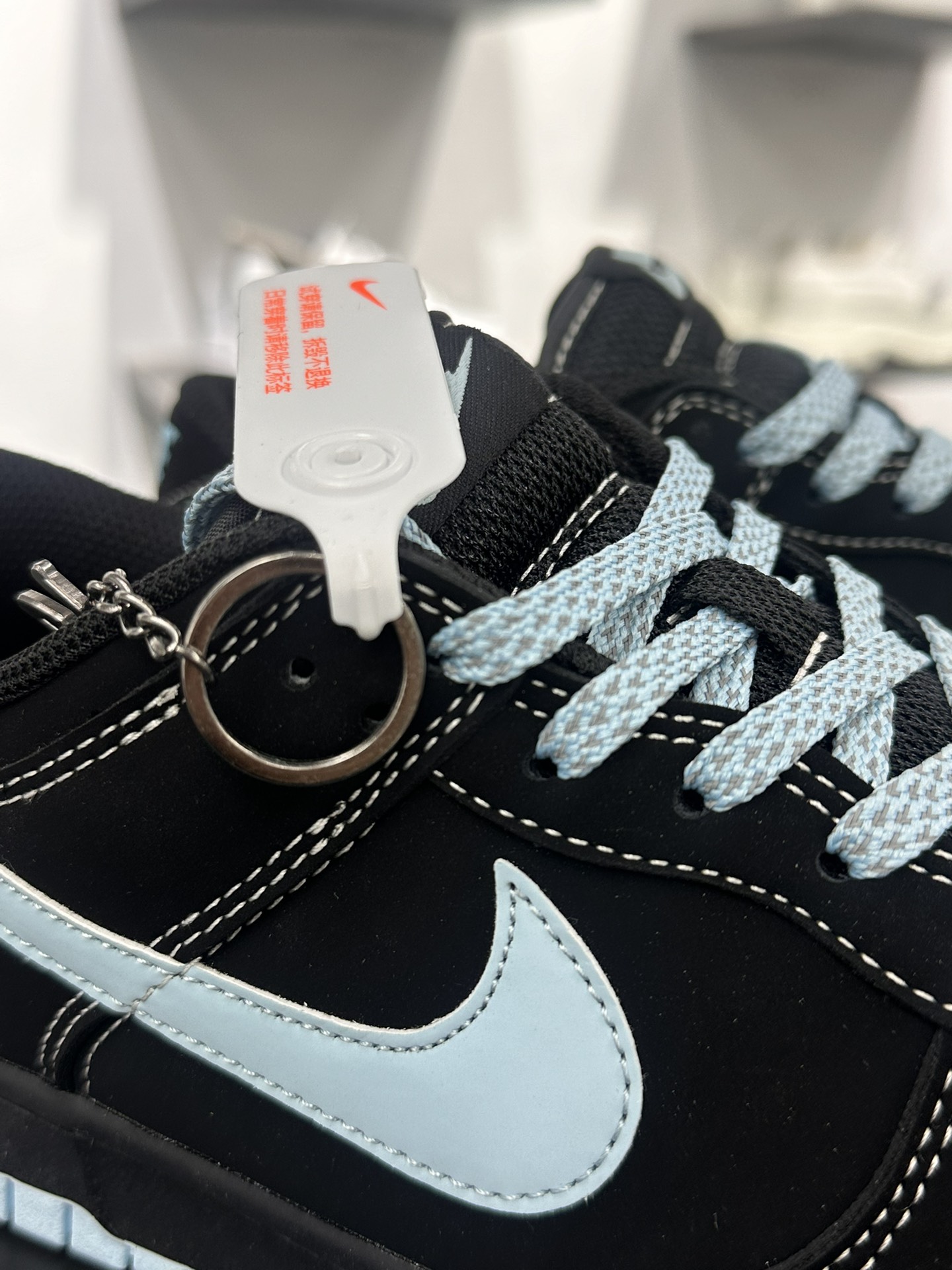 Nk SB Dunk Low 斯图西系列-黑色蓝勾 周年高端定制 低帮休闲板鞋  KK1888-012