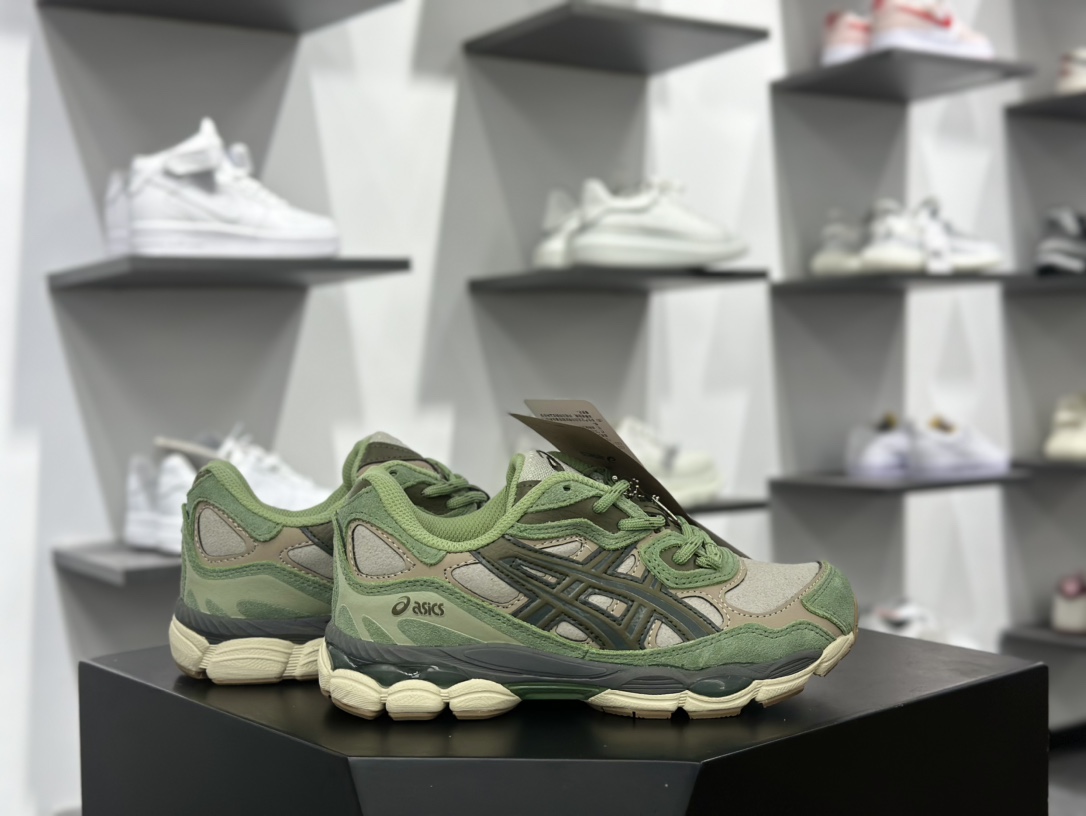 亚瑟士/ASICS Gel NYC轻量缓震休闲运动跑步鞋绿色”1203A477-020