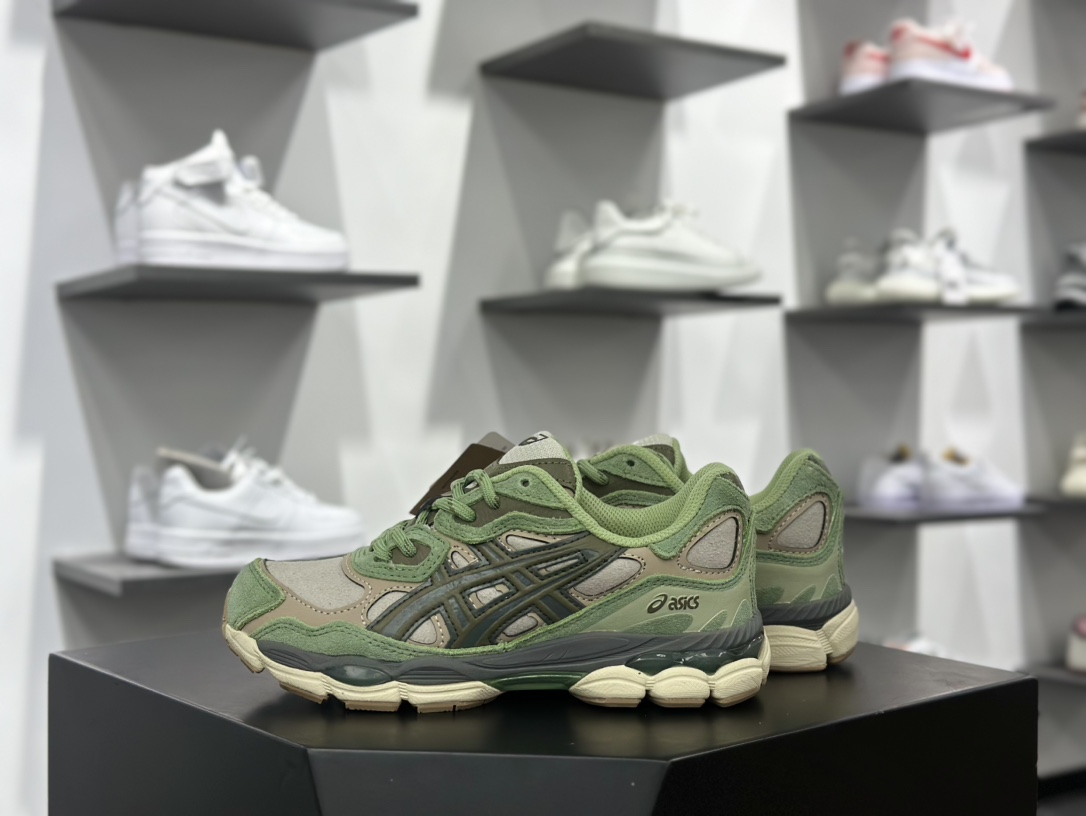 亚瑟士/ASICS Gel NYC轻量缓震休闲运动跑步鞋绿色”1203A477-020