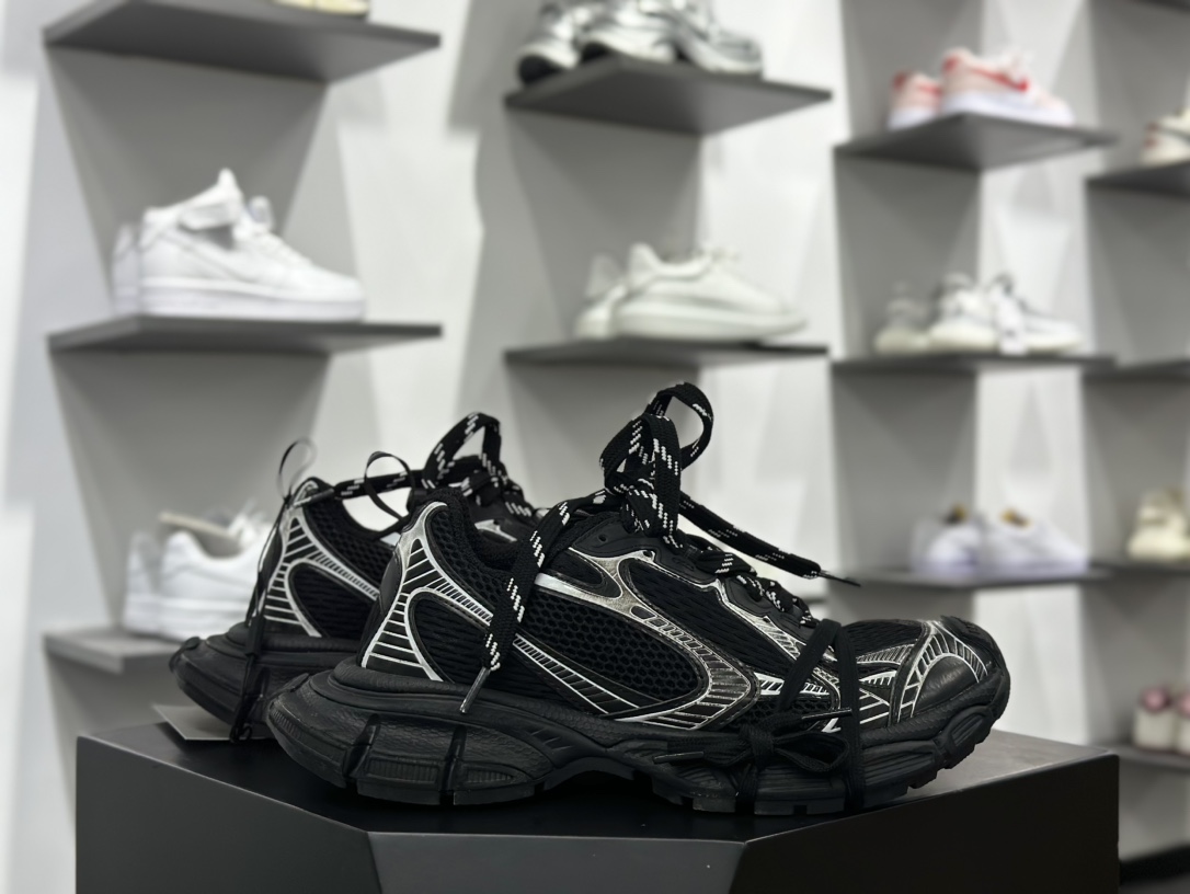 巴黎世家BALENCIAGA 3XL Extreme Lace Sneakers 3+系列低帮百搭休闲慢跑鞋778697 W3XLL 0621