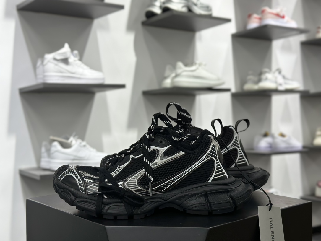 巴黎世家BALENCIAGA 3XL Extreme Lace Sneakers 3+系列低帮百搭休闲慢跑鞋778697 W3XLL 0621