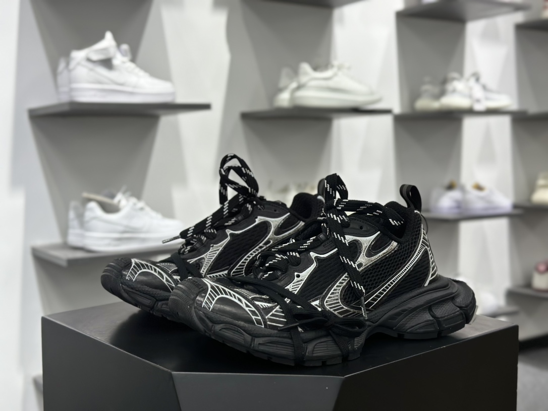 巴黎世家BALENCIAGA 3XL Extreme Lace Sneakers 3+系列低帮百搭休闲慢跑鞋778697 W3XLL 0621