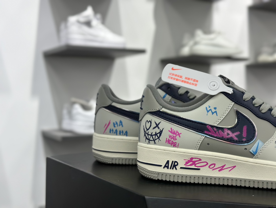 K Nk Air Force 1'07 Low ”Jinkesi” 英雄联盟系列 金克丝 空军一号定制低帮秋冬休闲板鞋 XL2321-222