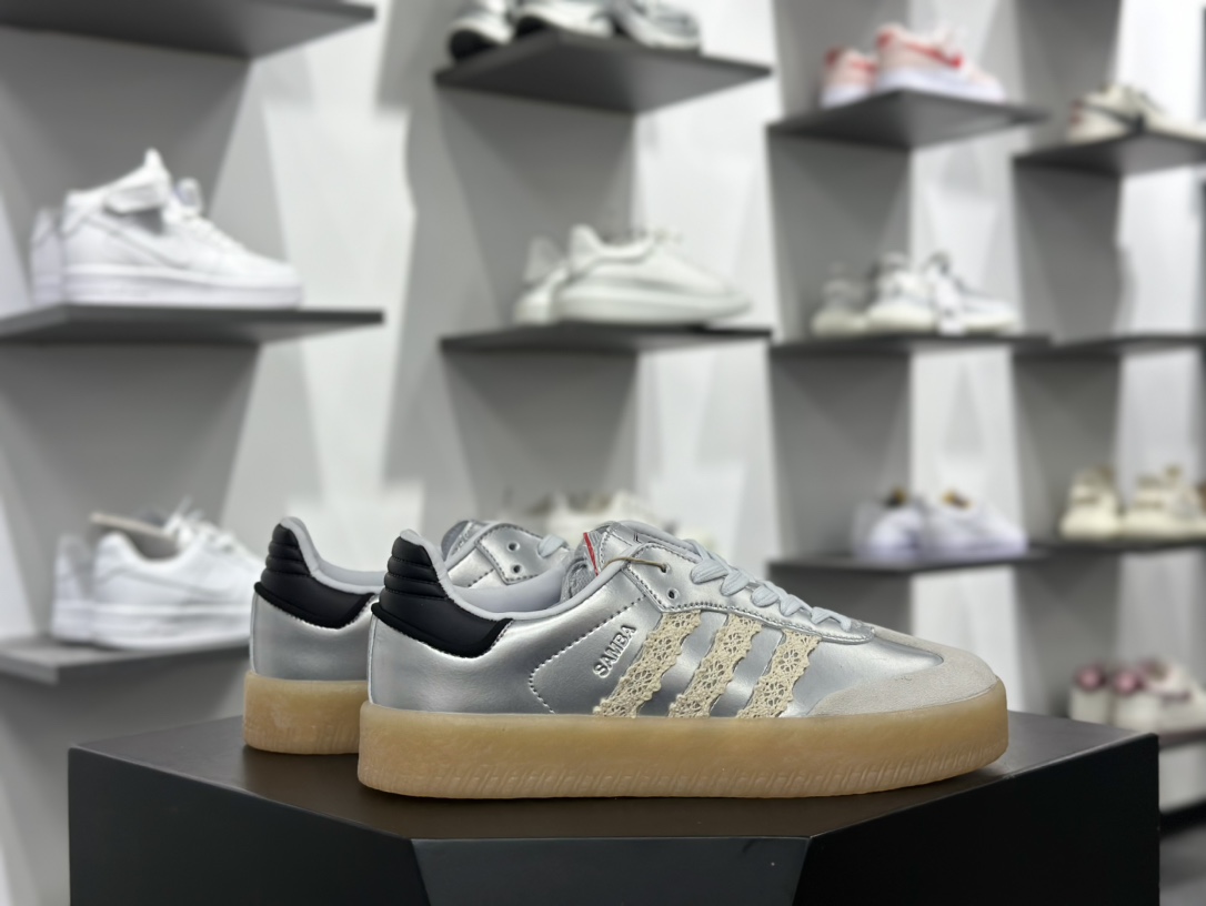 Adidas三叶草SAMBA VALENTNE 厚底休闲板鞋   IG5744