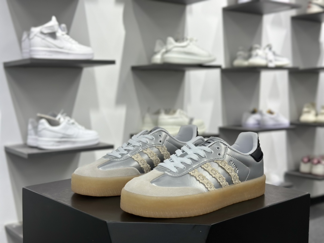 Adidas三叶草SAMBA VALENTNE 厚底休闲板鞋   IG5744