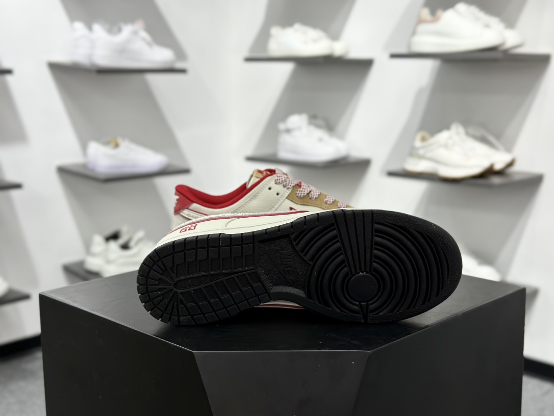 纪梵希/Givenchy x Nike SB Dunk Low”G4”扣篮系列低帮滑板板鞋“联名米白卡其红印面4G刺绣” DJ2024-119