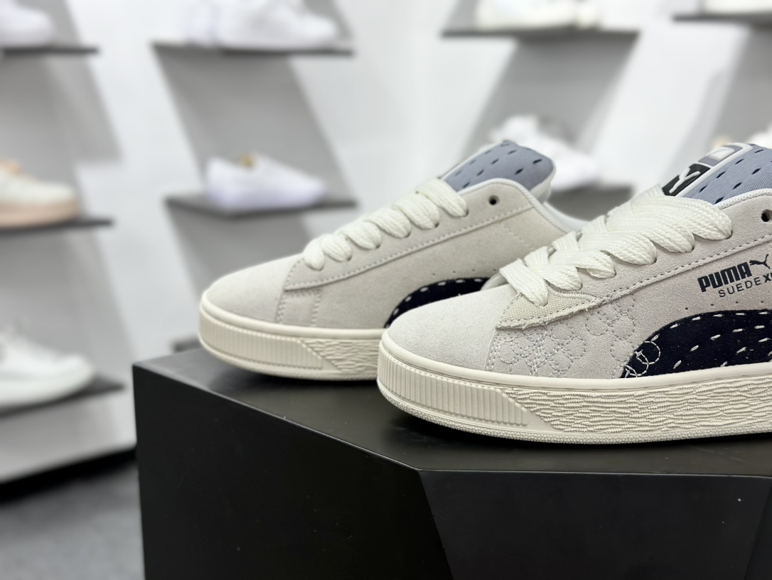 彪马Puma Suede NU Skate”TaupWhite”滑冰系列经典百搭明星休闲运动板鞋“麂皮灰”395777-02