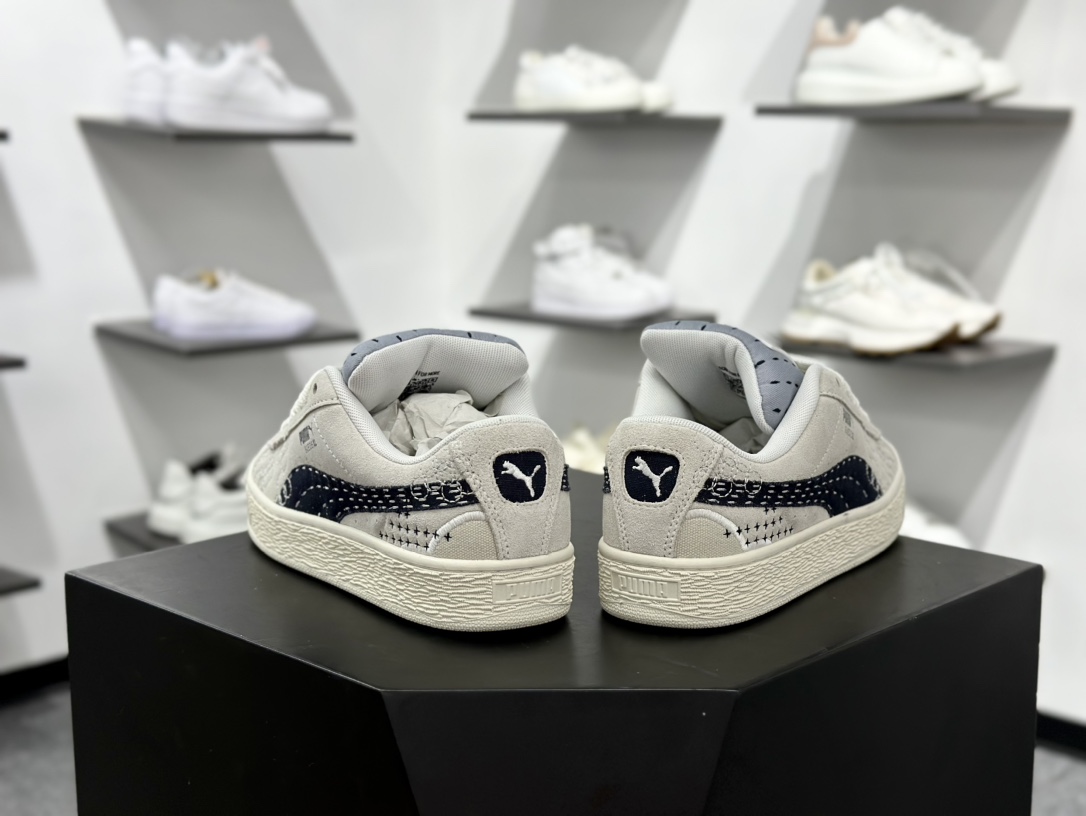 彪马Puma Suede NU Skate”TaupWhite”滑冰系列经典百搭明星休闲运动板鞋“麂皮灰”395777-02