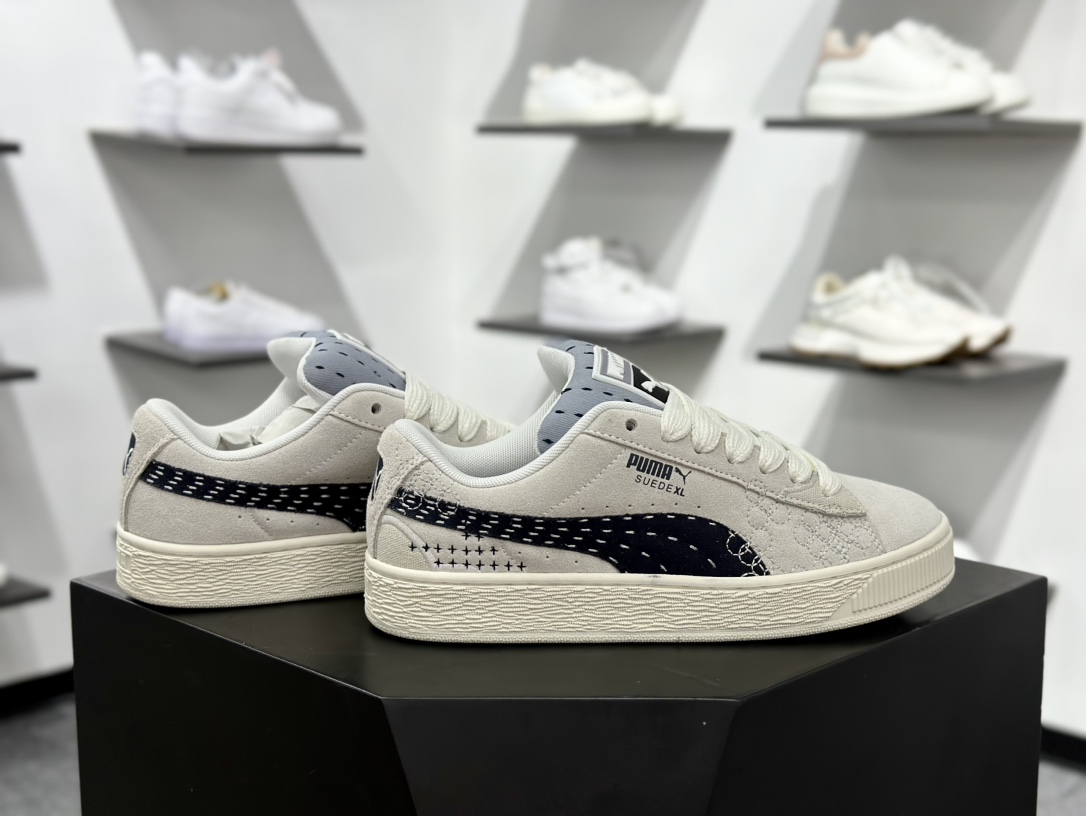 彪马Puma Suede NU Skate”TaupWhite”滑冰系列经典百搭明星休闲运动板鞋“麂皮灰”395777-02