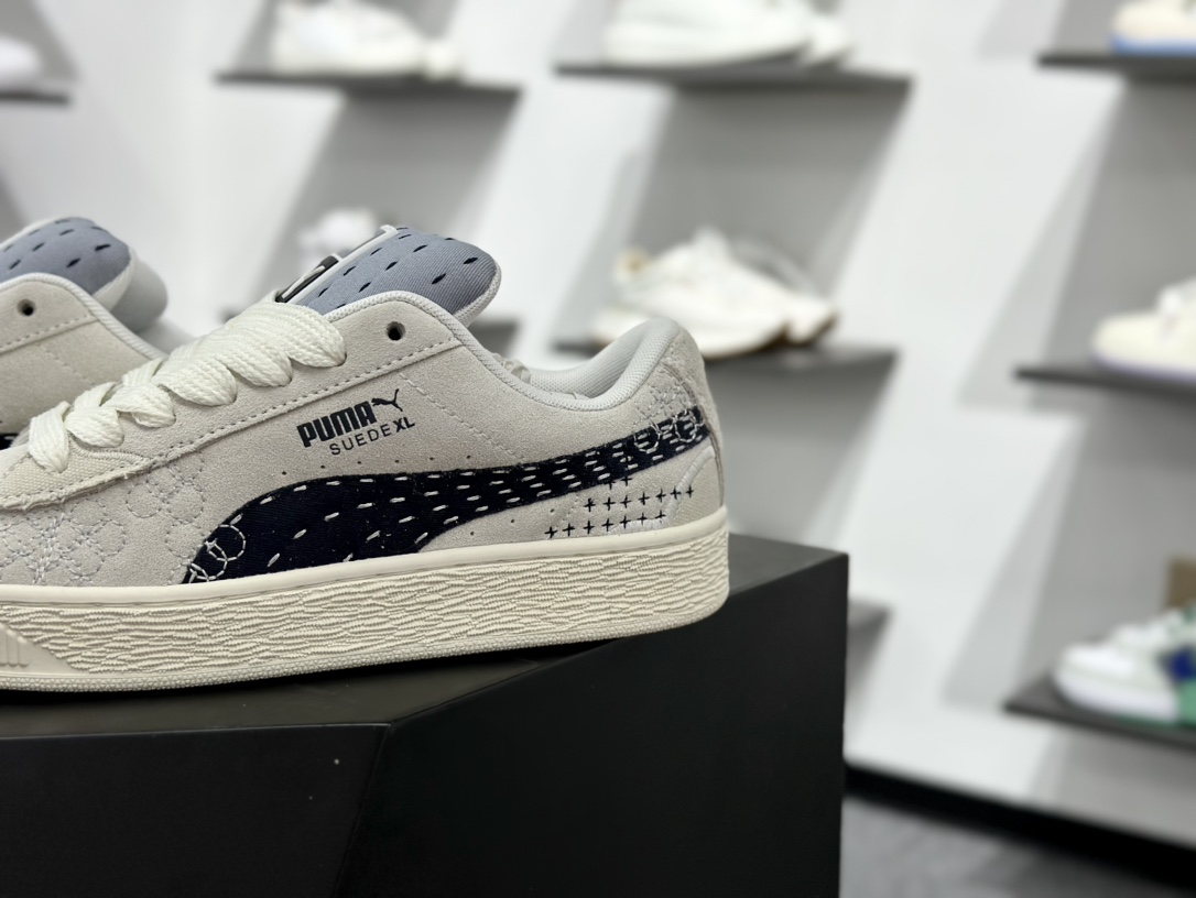 彪马Puma Suede NU Skate”TaupWhite”滑冰系列经典百搭明星休闲运动板鞋“麂皮灰”395777-02