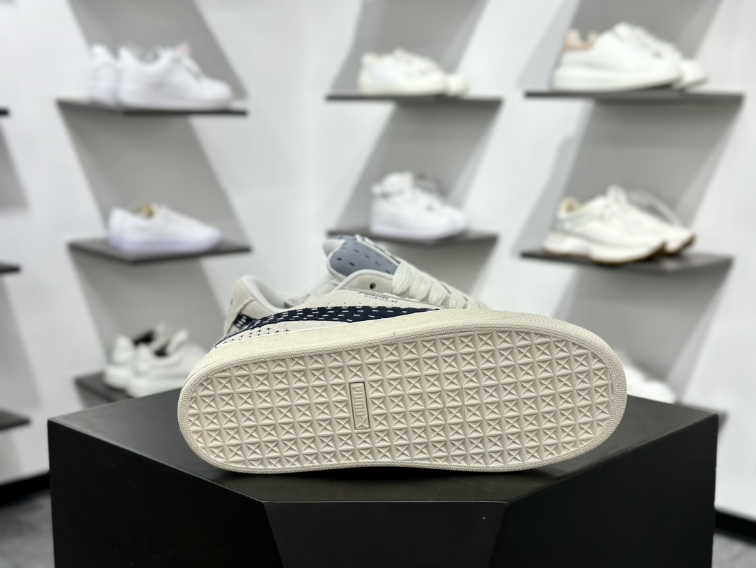 彪马Puma Suede NU Skate”TaupWhite”滑冰系列经典百搭明星休闲运动板鞋“麂皮灰”395777-02