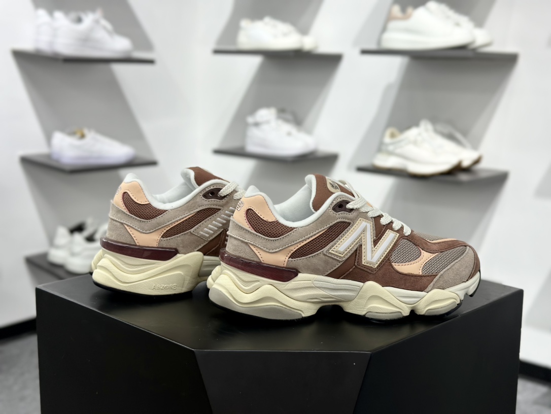 新百伦New Balance 9060”Salmon White”系列复古百搭跑步鞋“三文鱼粉米白” U9060EEH