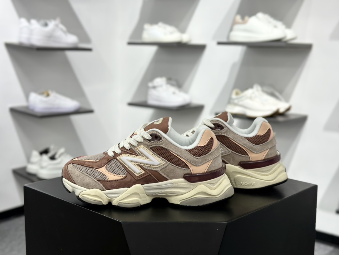 新百伦New Balance 9060”Salmon White”系列复古百搭跑步鞋“三文鱼粉米白” U9060EEH