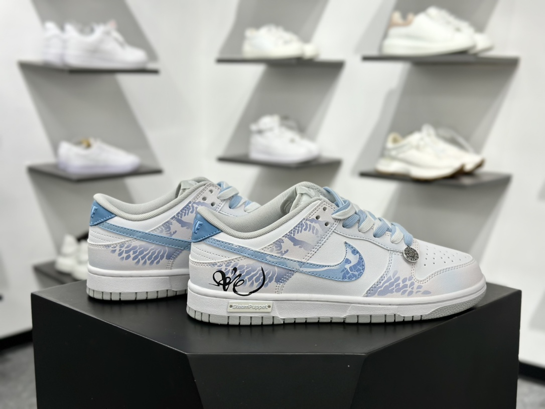 耐克Nike SB Dunk Low”Year of the Snake”扣篮系列低帮休闲运动滑板板鞋“白蓝灵蛇之珠年限定” DD1391-103