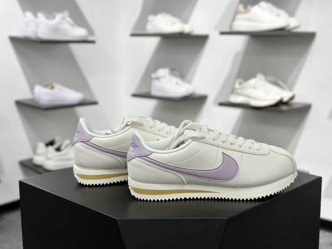 ＃GT纯原 NK Classic Cortez Leather 阿甘复古初代皮革慢跑鞋 FJ4608-133