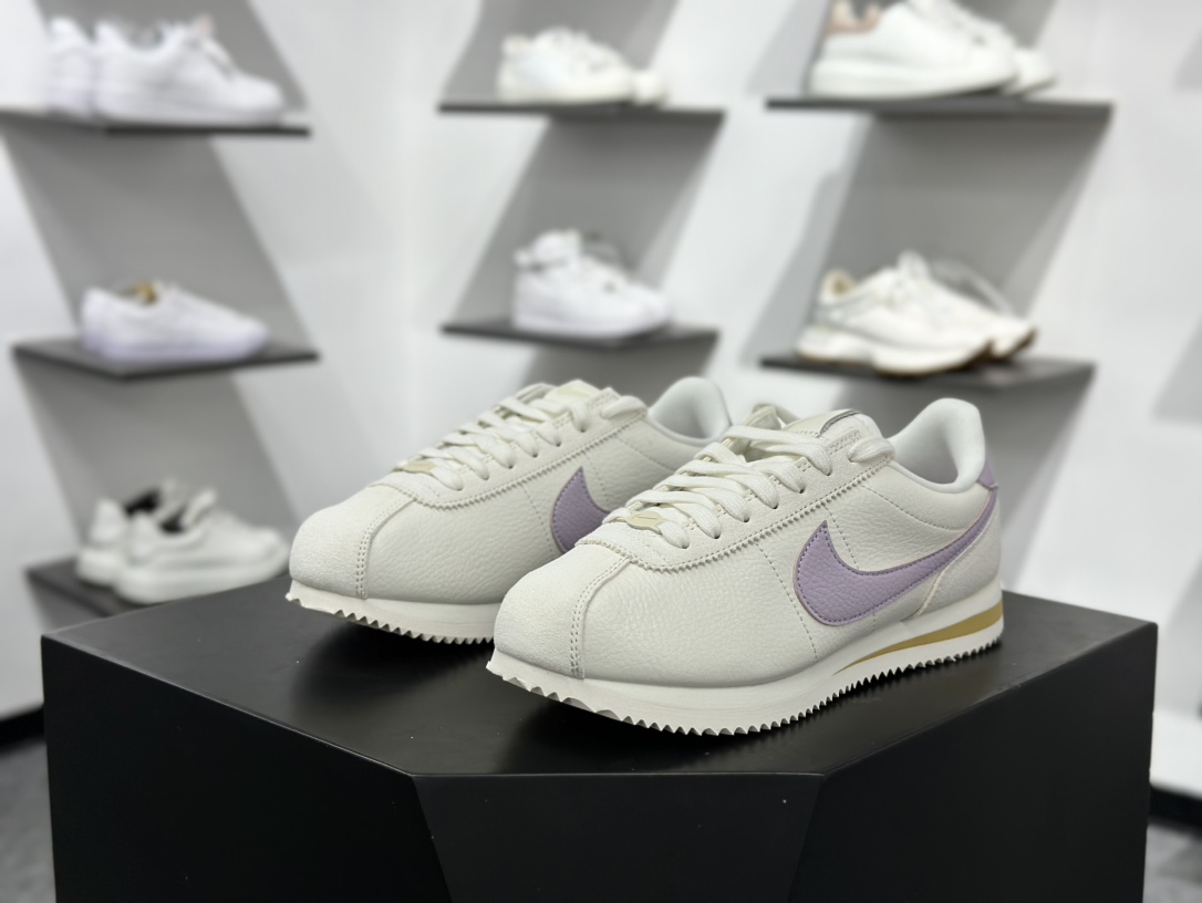 ＃GT纯原 NK Classic Cortez Leather 阿甘复古初代皮革慢跑鞋 FJ4608-133