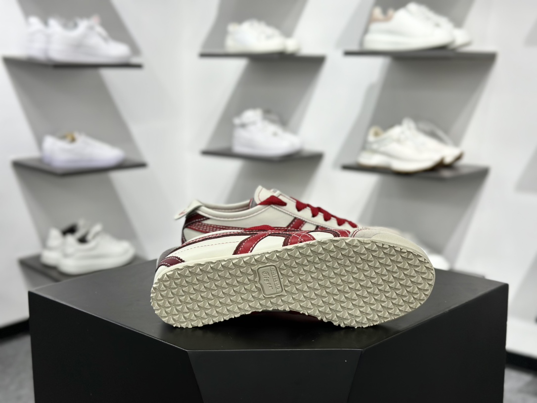 独家实拍Onitsuka Tiger Mexico 66 蛇年限定-米白红 鬼冢虎 1183C391-100