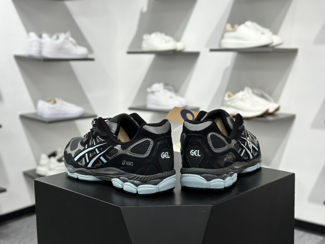 Asics Gel-NYC”Black Grey”系列低帮复古休闲运动慢跑鞋“联名黑银深灰” 1203A571-001