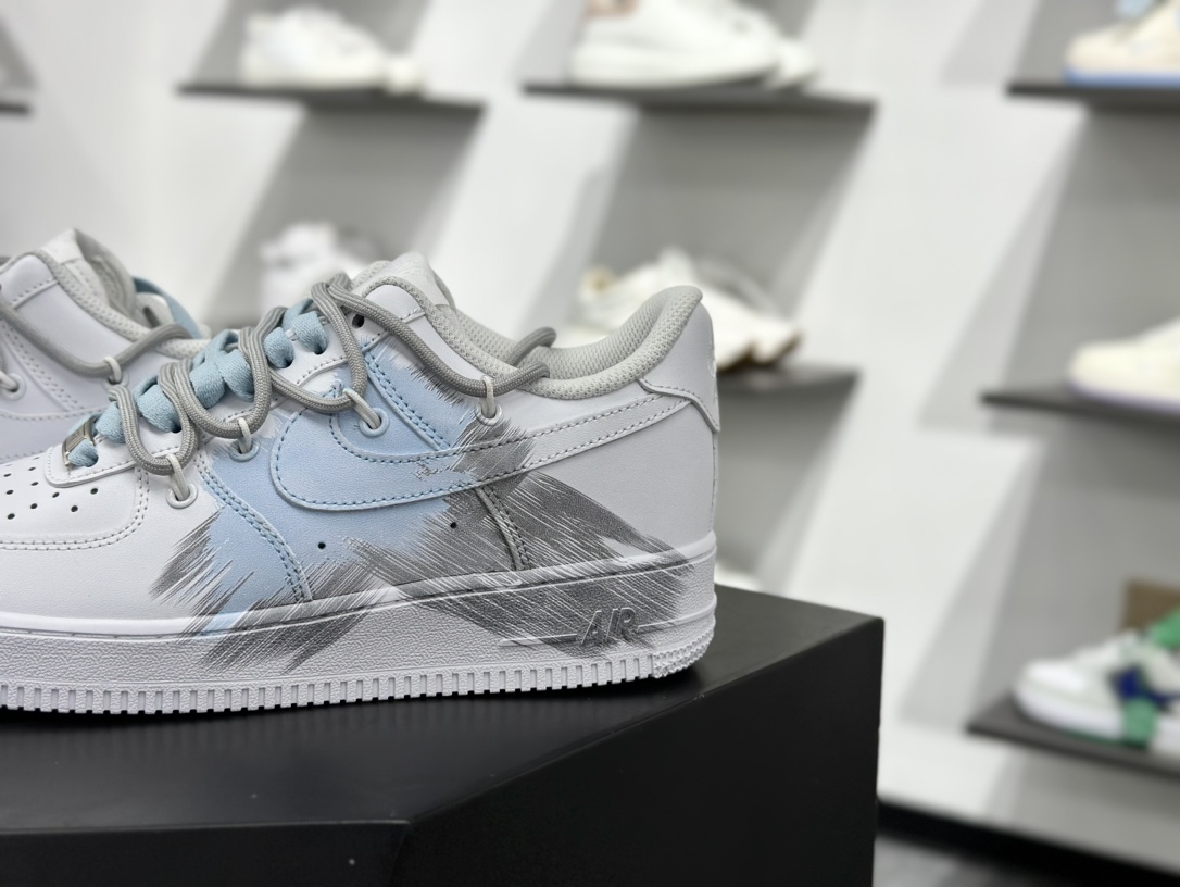 Nike Air Force 1 Low 蓝色风暴 解构鞋带  YY2024-626
