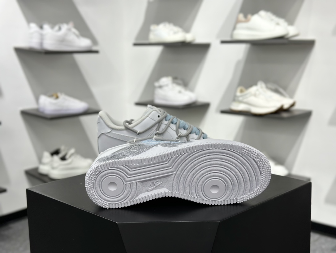 Nike Air Force 1 Low 蓝色风暴 解构鞋带  YY2024-626
