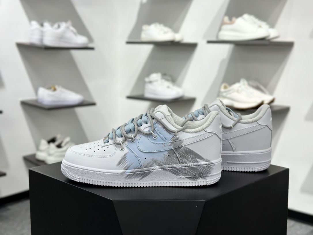 Nike Air Force 1 Low 蓝色风暴 解构鞋带  YY2024-626
