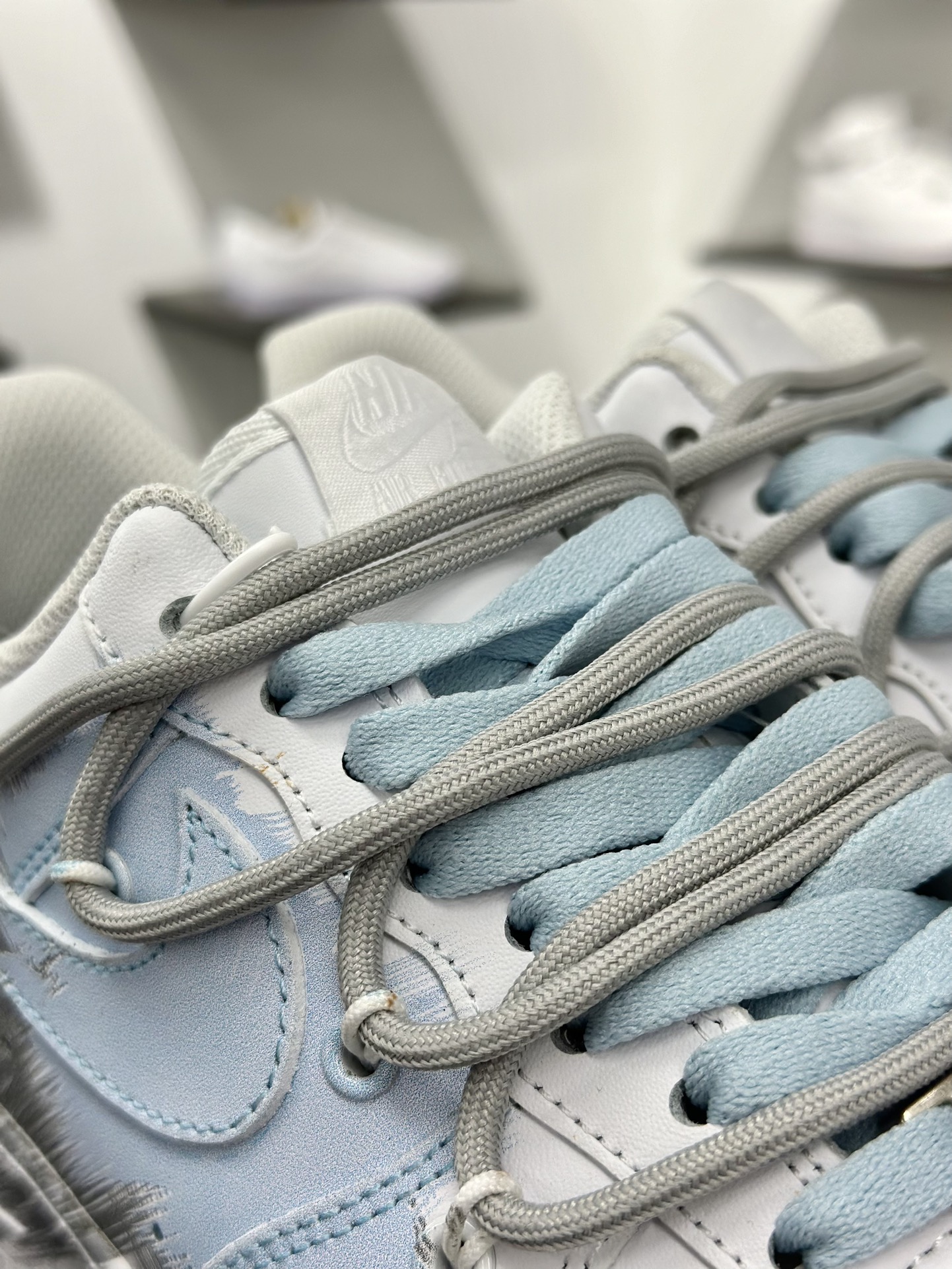 Nike Air Force 1 Low 蓝色风暴 解构鞋带  YY2024-626